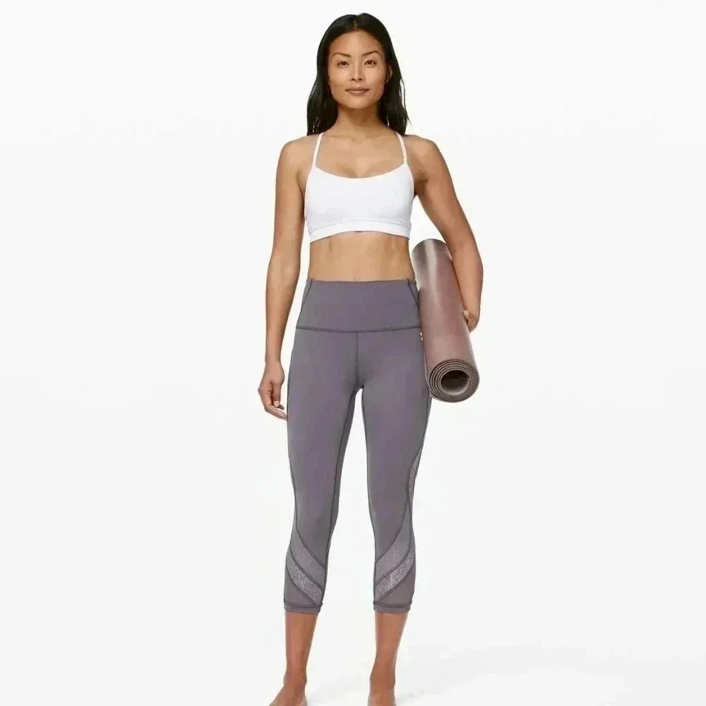Lululemon Wunder Under Crop 21" *LaceMoonwalk
